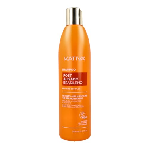 KATIVA Post-Shampooing Brésilien Lissage | Douceur et Luminosité | Sans Sulfate et Sans Parabens