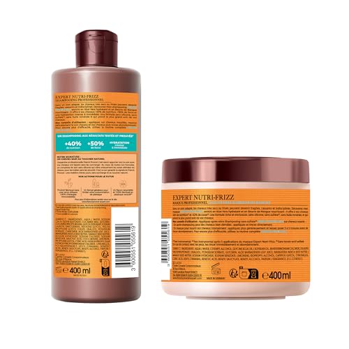 Franck Provost Shampoing Sans Sulfate pour Cheveux Frisés - Nutri-Frizzi Expert avec Aloe Vera & Beurre de Karité - 300m