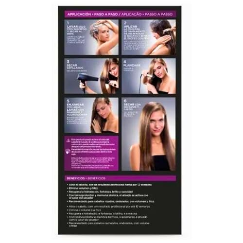 KATIVA Kit Lissage Brésilien Végétalien Xpress Double Kératine pour Chevelure Sèche et Damée Utilisé en Routine de Soins