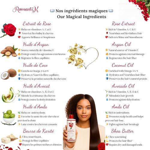 Kit de lissage Brésilien 2 x 100ml Romanti-K - Professionnel, Sans Formol, Organique - Kératine Pure & Protéine de Tanin
